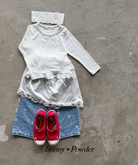 67[予約]bunny powder slim skirt