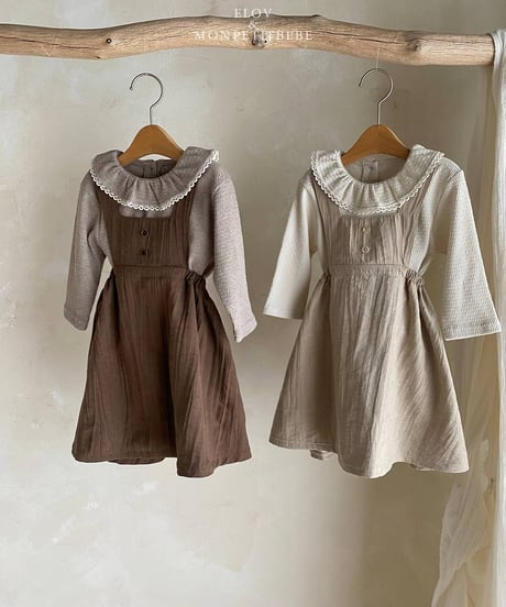 14[予約]elov&monpetitbebe pleated apron ops