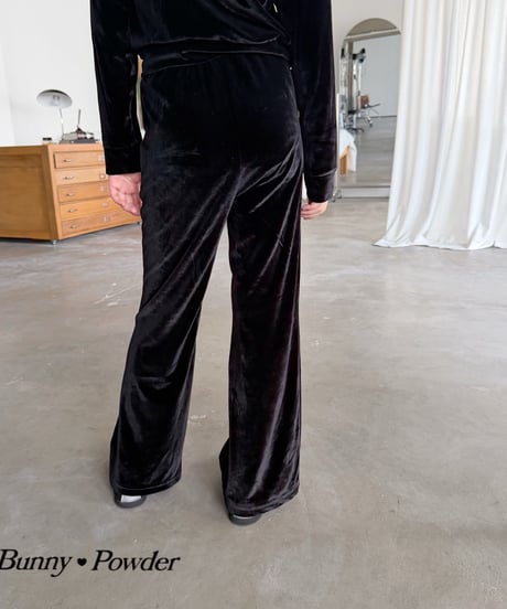 62[予約]bunny powder ash velvet pants
