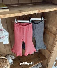 32[予約]petit&petit check bootcut pants