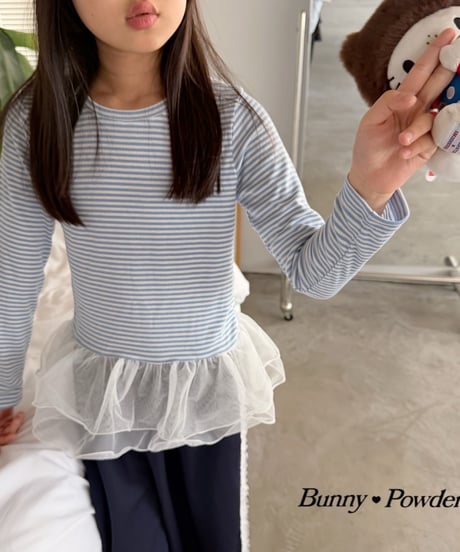 30[予約]bunny powder sha border tee