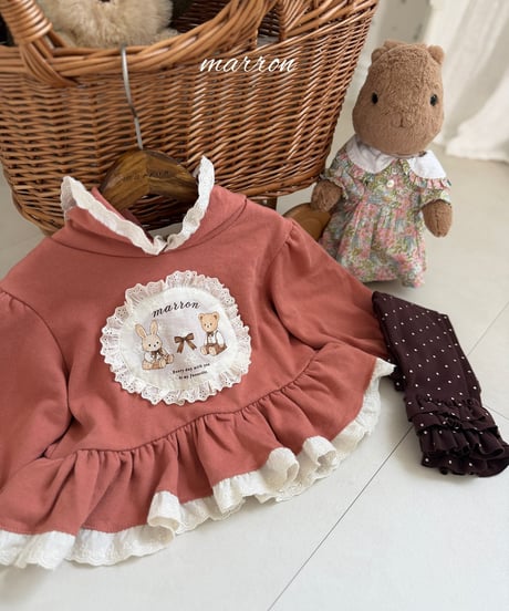 21[予約]marron dot leggings(XS-L)