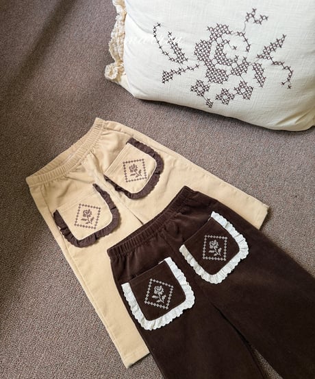 23[予約]marron rose pants(XS-L)