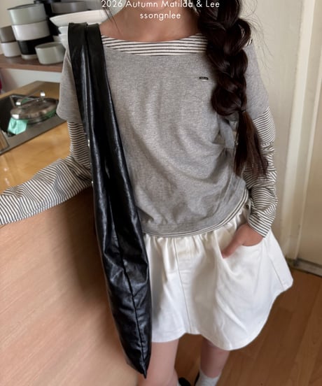 7[予約]matilda&lee layered border tee