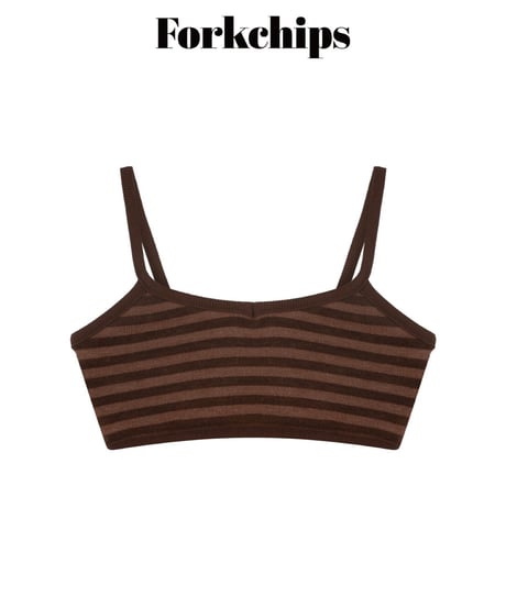 18[予約]FORKCHIPS bear border sleeveless