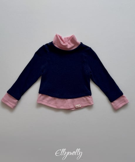 50[予約]ELLYMOLLY brush color block polar t-shirt