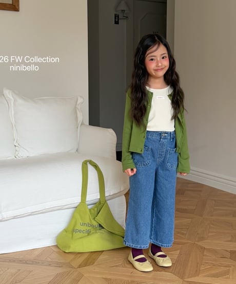 34[予約]ninibello penny pocket denim pants