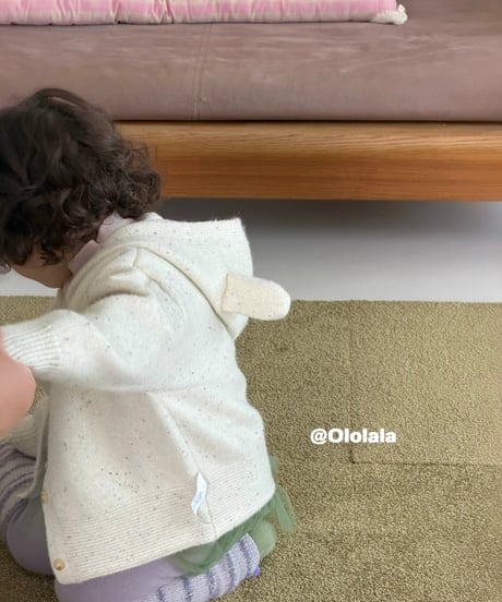 43[予約]ololala milk baby hooded knit