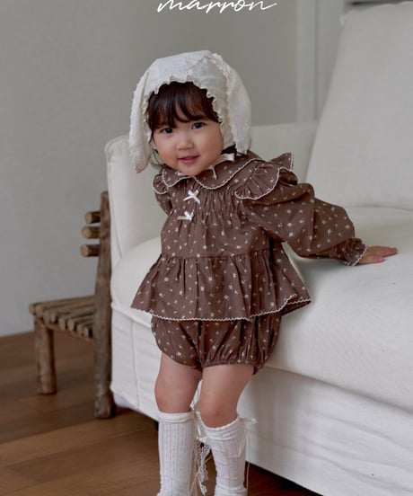 48[予約]marron shine suit(6-18m)