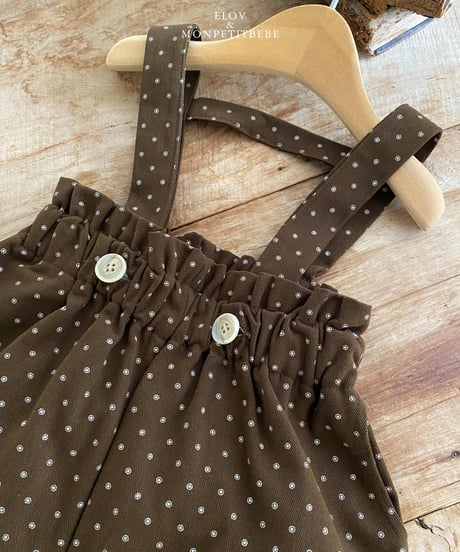 12[予約]elov&monpetitbebe mini bean overalls