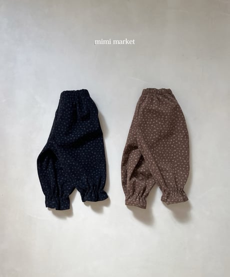 1[予約]mimi market corduroy floral pants
