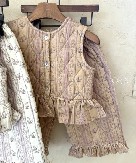11[予約]OREN groot vest quilted padded set up