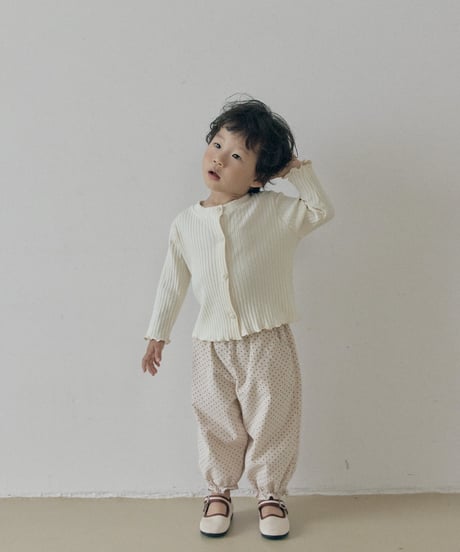 27[予約]送料無料 the beige dot frill pants