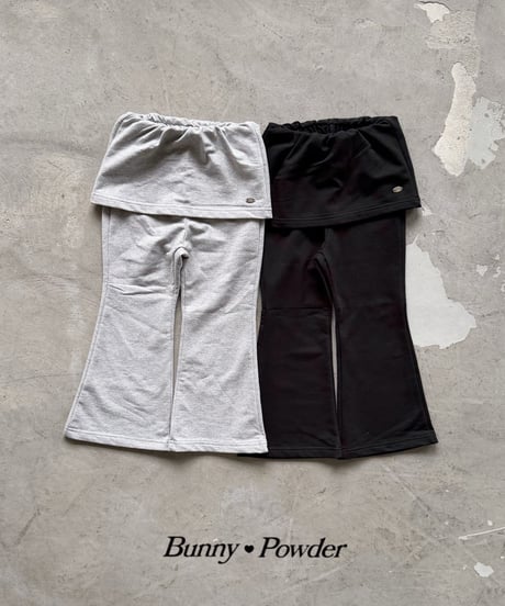 51[予約]bunny powder tenny mini wrap skirt pants