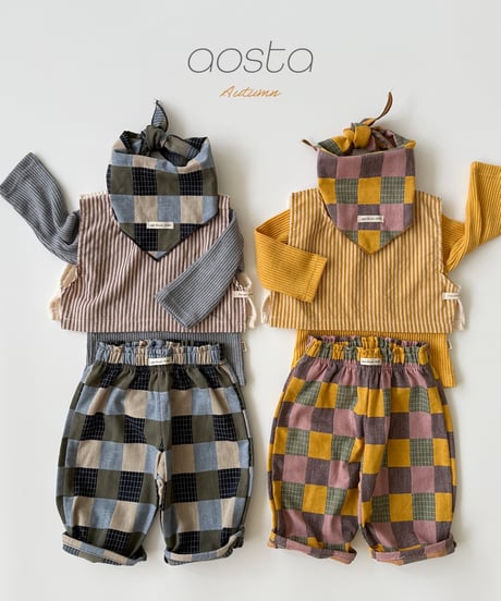 65[予約]Aosta patchwork pants