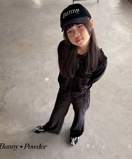 62[予約]bunny powder ash velvet pants