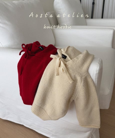 10[予約]Aosta knit cookie hoodie