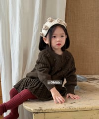 25[予約]ololala coco pompom knit matching set