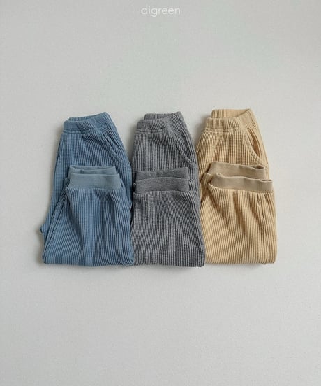 15[予約]digreen flat waffle pants
