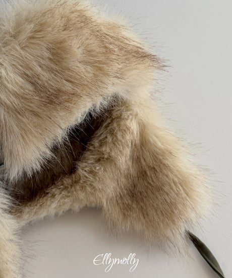 103[予約]ELLYMOLLY eskimo fur puffer hat
