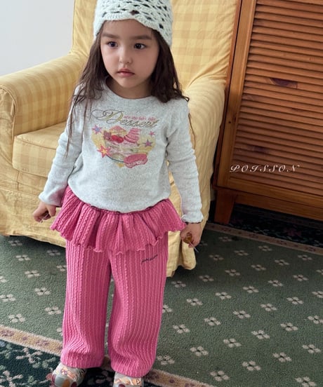 29[予約]poisson knit frill pants