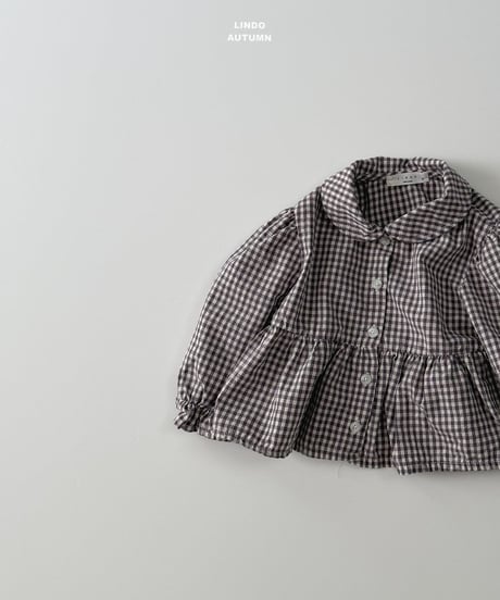 2[予約]LINDO sweet plaid blouse