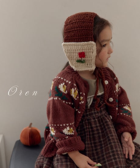 32[予約]OREN bellotti flower knit cardigan