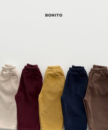 25[予約]bonito corduroy brushed pants