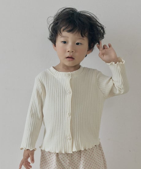 2[予約]送料無料 the beige 26 ribbed cardigan