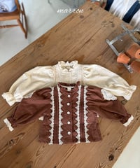 17[予約]marron motif blouse(XS-L)