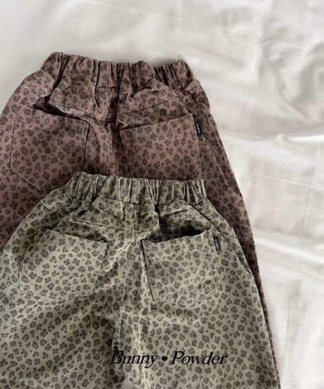 50[予約]bunny powder leopard print pants
