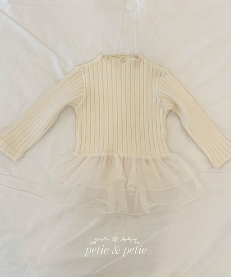 10[予約]petit&petit anne cancan lace t