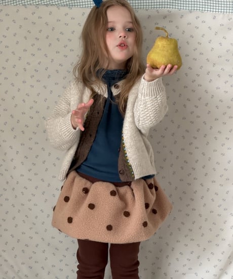 86[予約]aiai dot fur skirt leggings