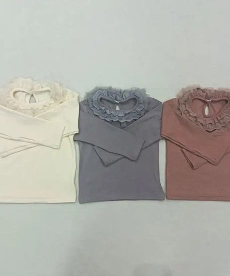 48[予約]aiai ruffle lace tee