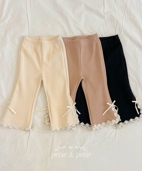 5[予約]petit&petit benny lace flare pants