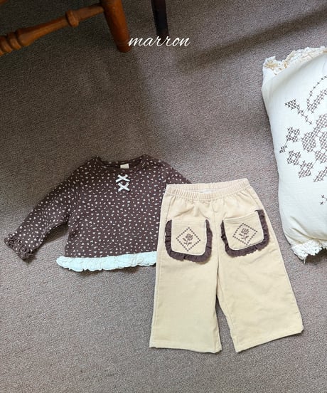 23[予約]marron rose pants(XS-L)