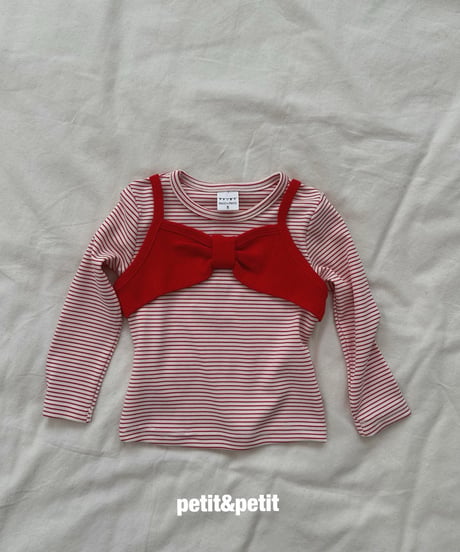 2[予約]petit&petit ribbon bustier t