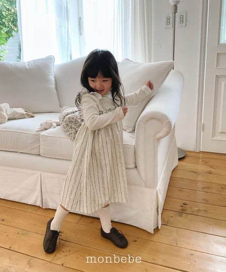 29[予約]monbebe corduroy frill dress