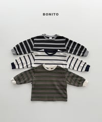 19[予約]bonito haru stripe rib tee
