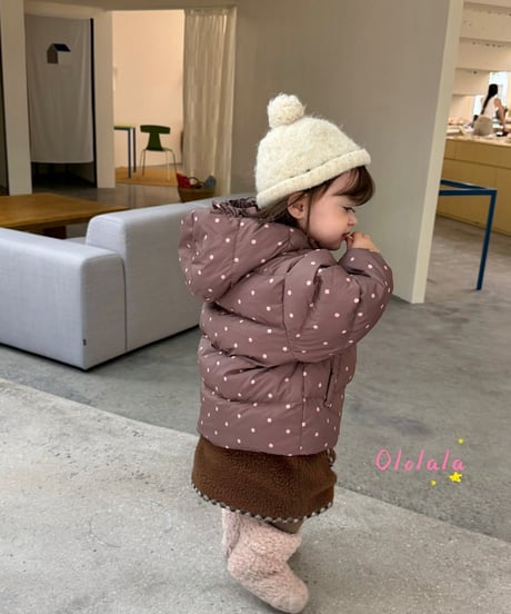 4[予約]ololala chocolate latte down padded jacket