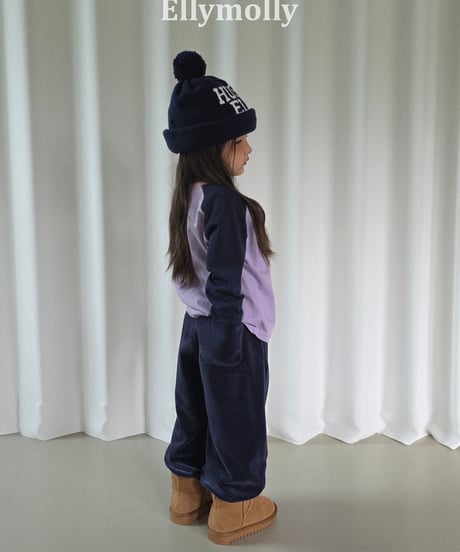 14[予約]ELLYMOLLY color block raglan t