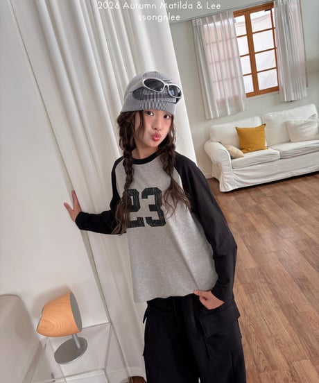 23[予約]matilda&lee 23 colorblock raglan tee