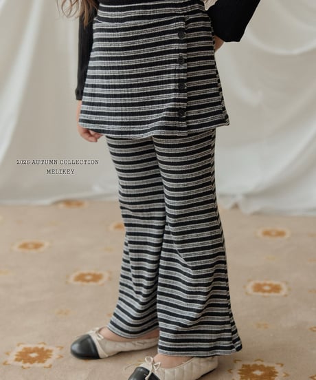 40[予約]melikey button wrap bootcut