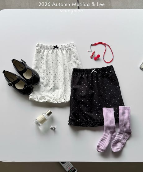 48[予約]matilda&lee dot frill skirt