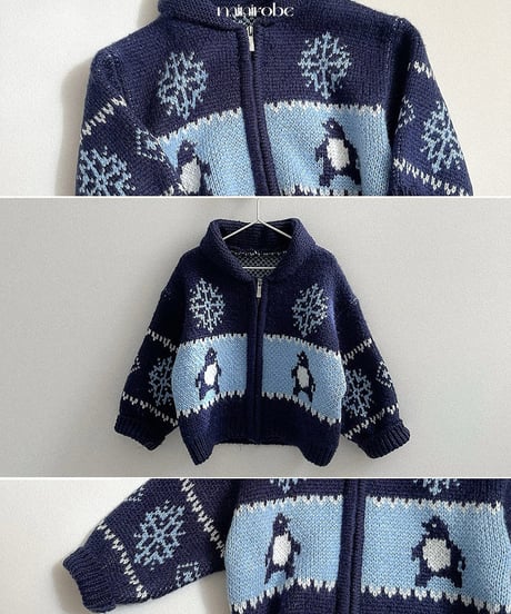41[予約]minirobe penguin knit cardigan