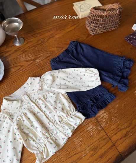12[予約]marron sharon blouse(XS-L)