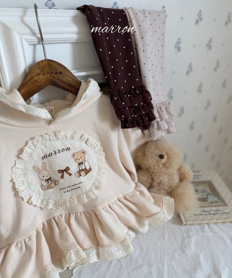 21[予約]marron dot leggings(XS-L)