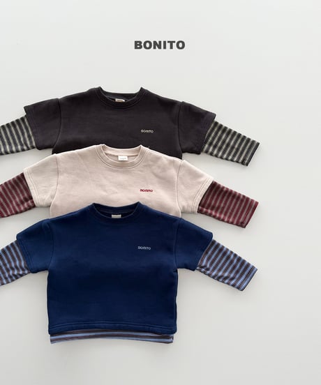 11[予約]bonito double brushed short sleeve layered tee