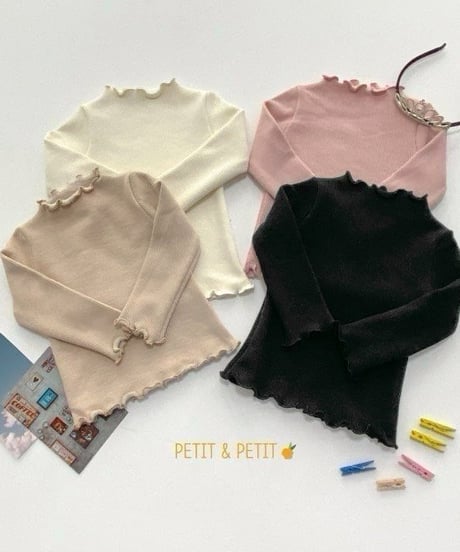 2[予約]petit&petit fleece ribbed t
