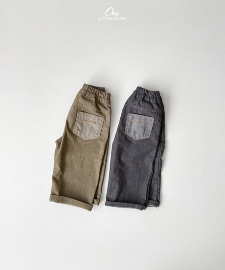 30[予約]onu stitched denim pants